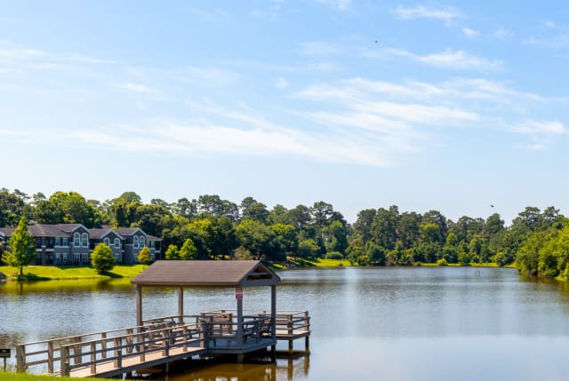 Beautiful lake at The Abbey on Lake Wyndemere in The Woodlands, Texas