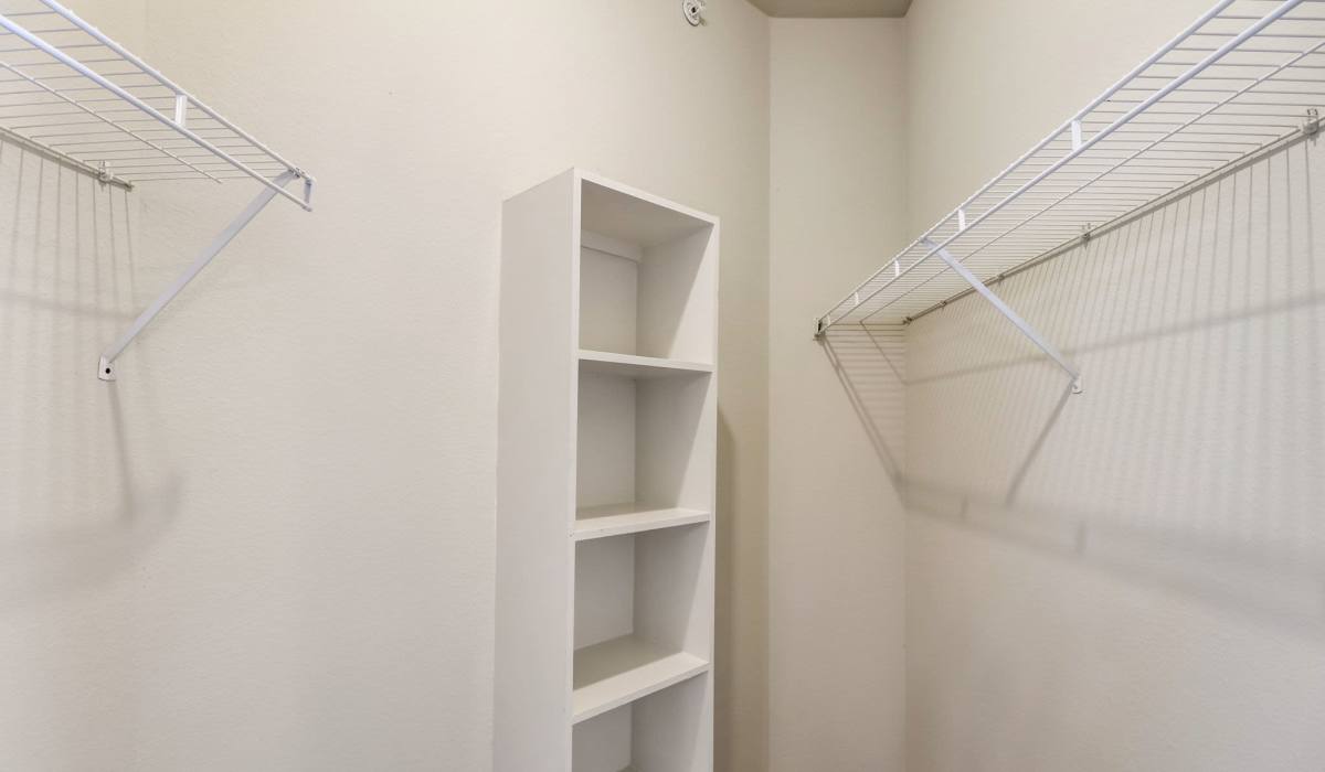 Walk-in closet at Park Avenue at Boulder Creek in Houston, Texas 
