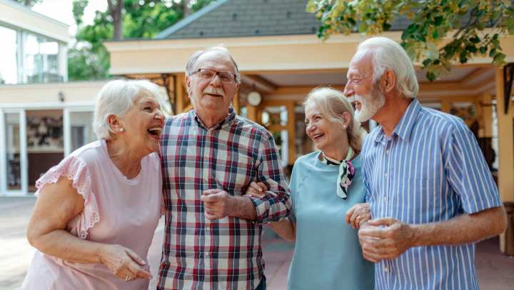 A group of old people laughing