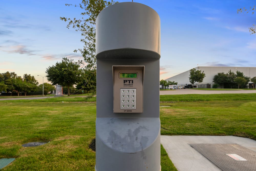 Keypad for gated-entrance at Storage 365 in Worcester, Massachusetts