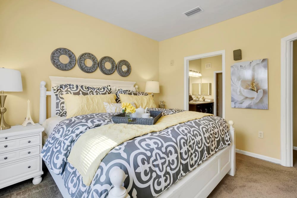 Bright, well decorated bedroom at Courtney Isles in Yulee, Florida