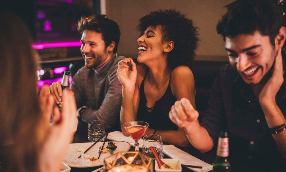 Resident enjoying some drinks near The Residences at Annapolis Junction in Annapolis Junction, Maryland