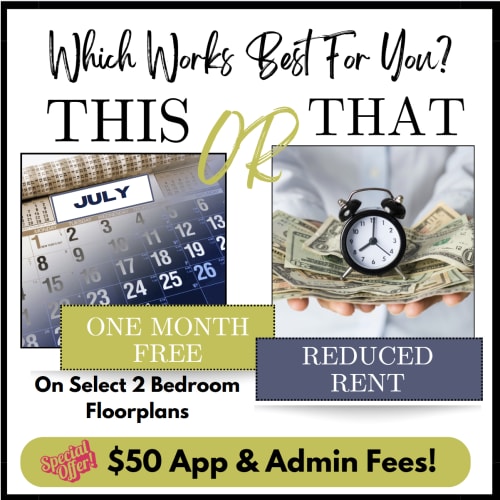 The Pointe At Victoria JUNE Choose Your Special - One month Free or Reduced Rent on Selected 2 bedroom Floorplan! Bonus - $50 App & Admin Fees. Limited availablity - Act Fast! Lease By 6/30