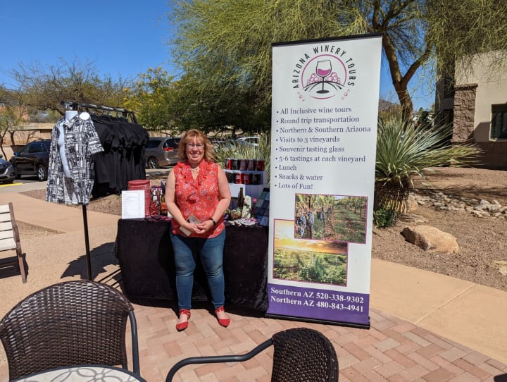Arizona Wine Tours tent at SHOP BUT DON'T DROP event at {{location_name}}