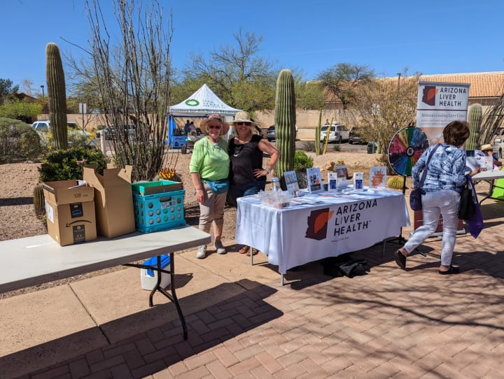 Arizona Liver Health tent at SHOP BUT DON'T DROP event at {{location_name}}