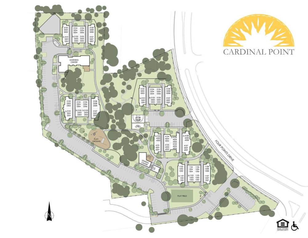 Site map at Cardinal Point in Austin, Texas