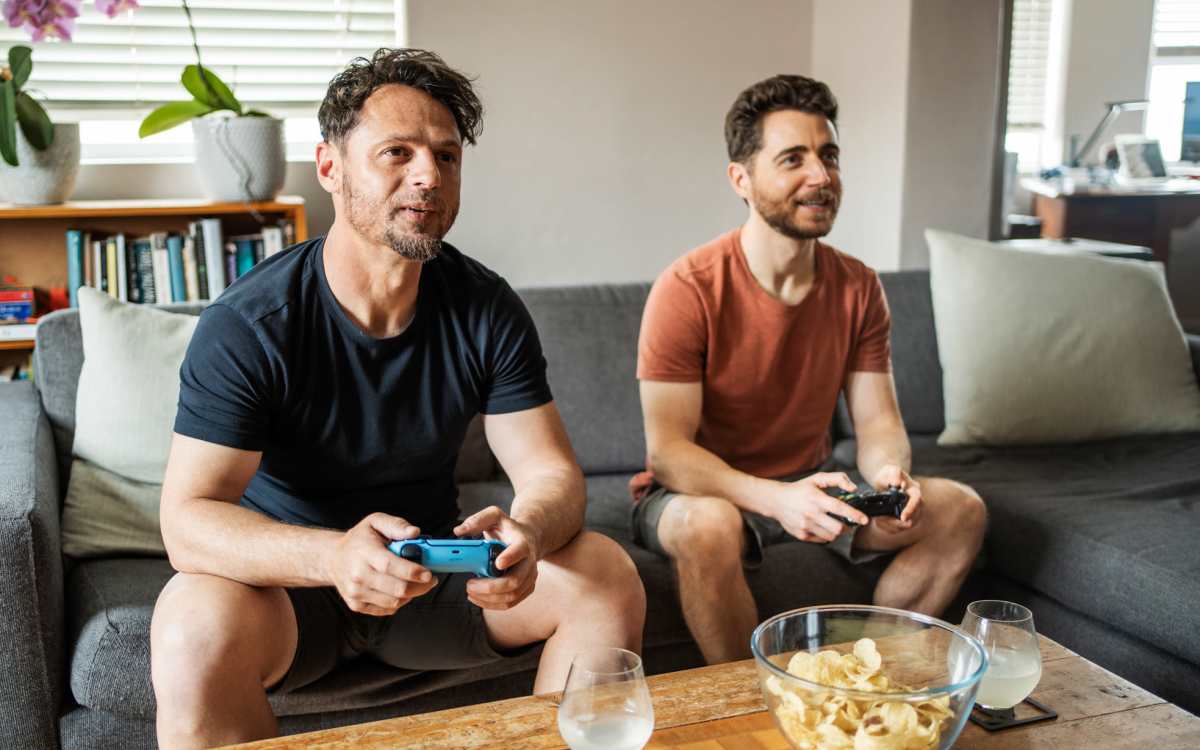 Resident and his friend at Baker Manor Apartments in Macclenny, Florida