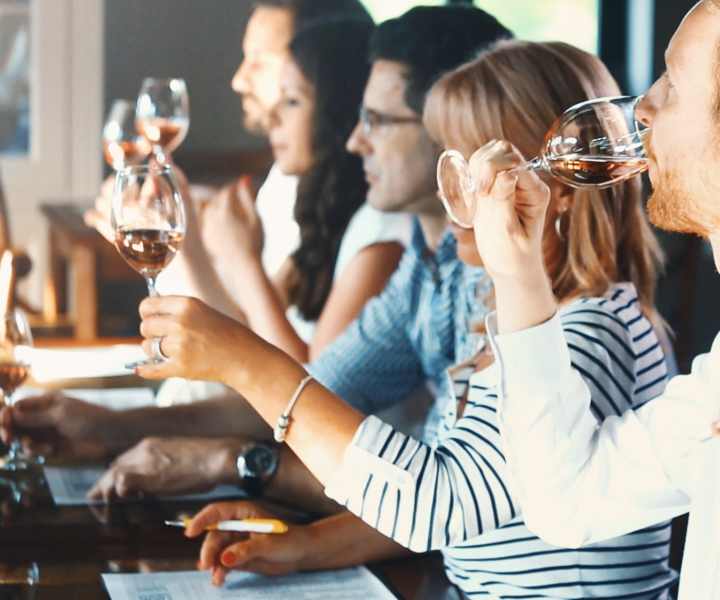 Residents wine tasting near The Grove at Oakbrook in Summerville, South Carolina