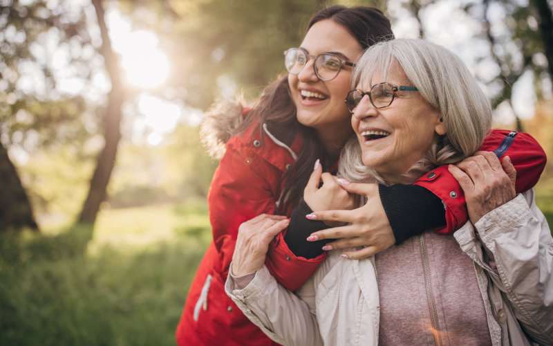 Daughter and mother hugging at Grand Villa of Ocala in Ocala, Florida
