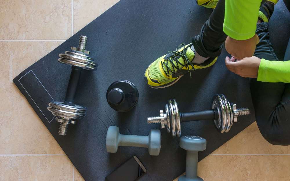 Fitness center at Oak Place Apartments in Oklahoma City, Oklahoma