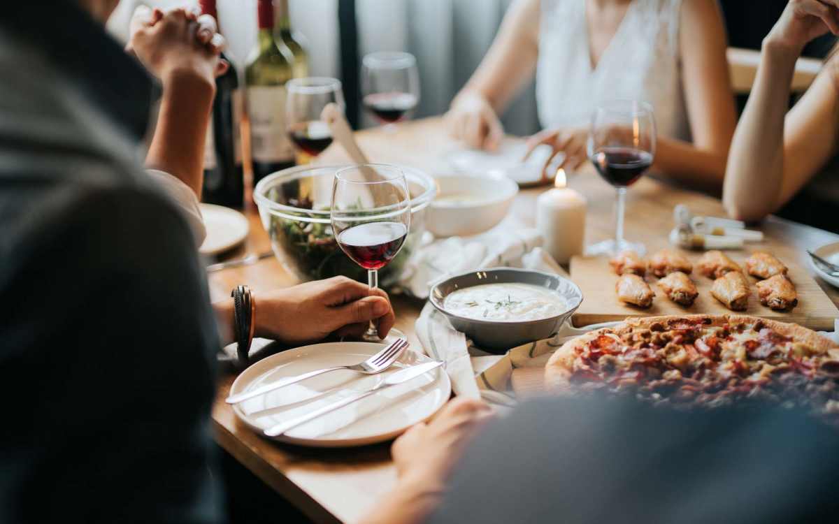 Residents having food at a restaurant near Monaco Arms in Jacksonville, Florida