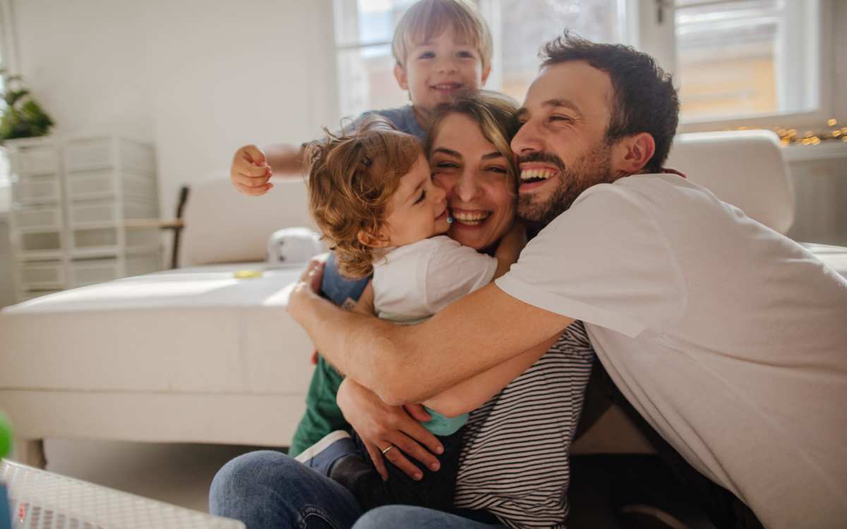 Happy family at Fulton Hill Apartments in Tallahassee, Florida