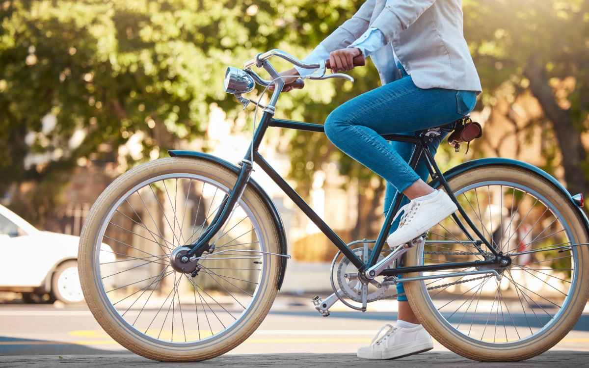 Resident biking near 322 Baldwin in Odenton, Maryland
