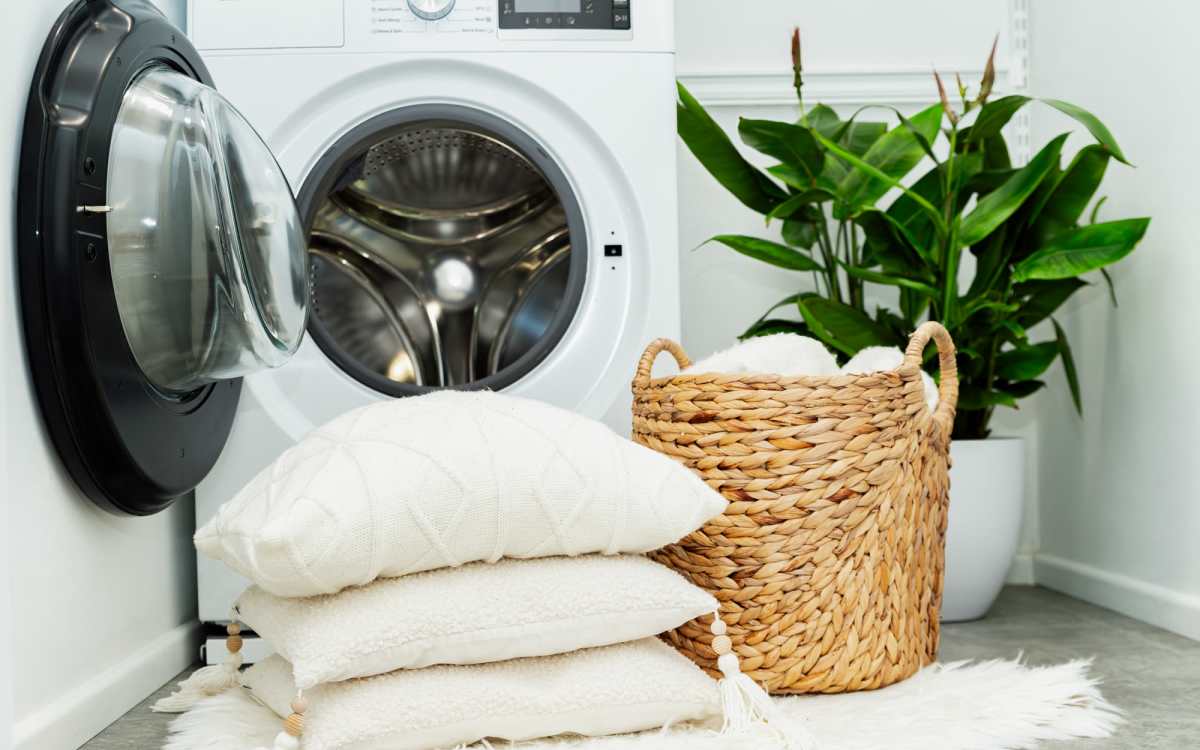 Laundry area at Woodland Apartments San Antonio in San Antonio, Texas