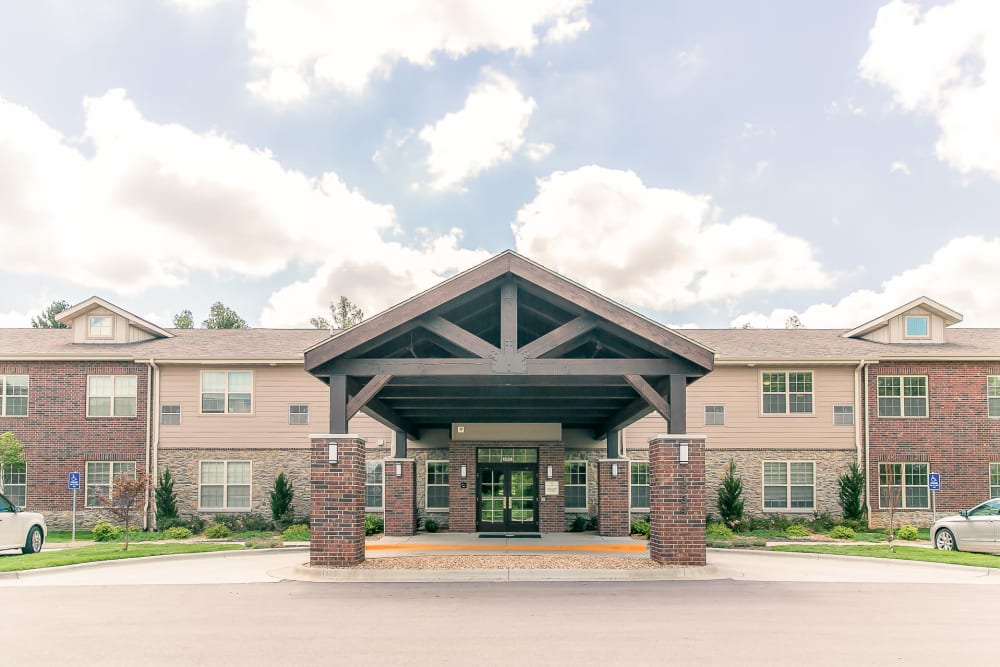 Pool with outdoor views at The Castlewood Senior Living in Nixa, Missouri