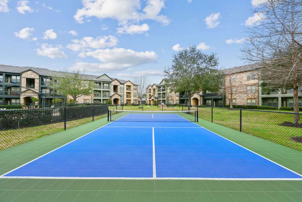 Pickleball court at Barron Park in Pearland, Texas