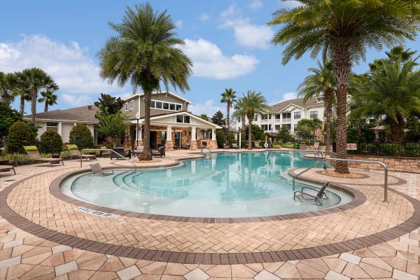 Pool patio at Terraces at Town Center in Jacksonville, Florida