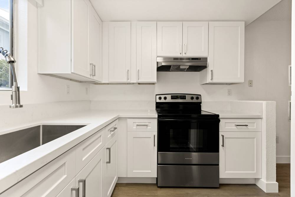 Modern kitchen and appliances at Terre at Preserve in Ramona, California