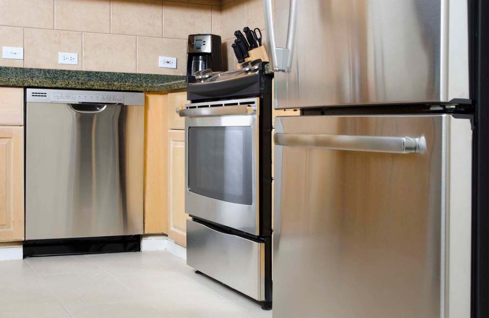 Kitchen with dishwasher at Echelon Park Apartments in Mcdonough, Georgia
