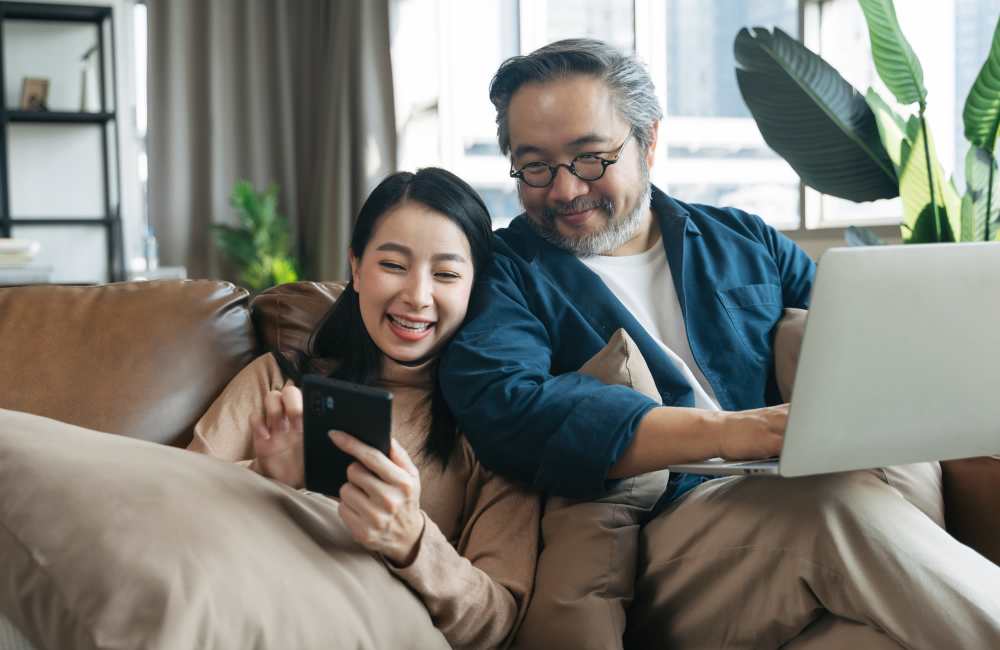 Residents in their home at Riverview Gardens Apartments in Fresno, California