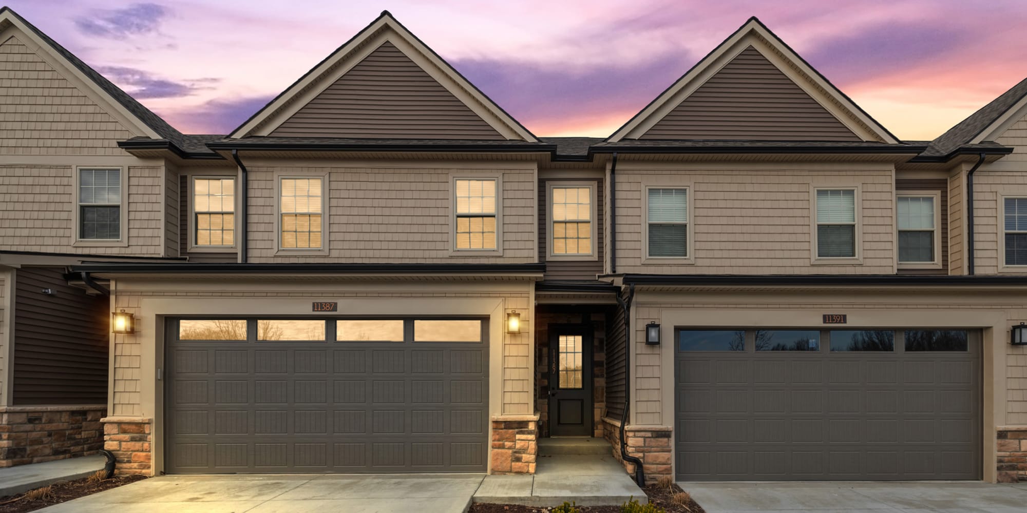 Open floor plans at Encore at Lake Forest Trail in Brighton, Michigan