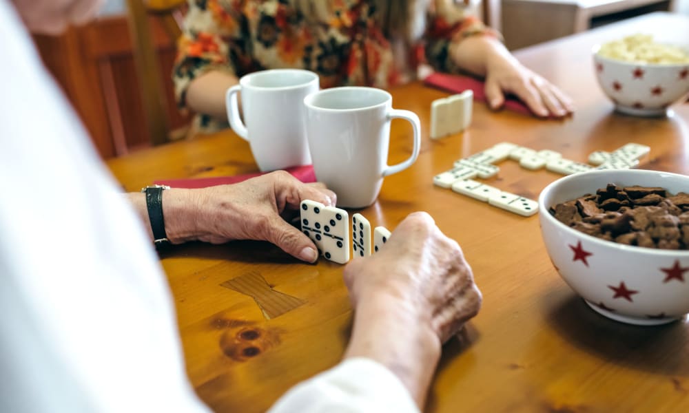 Residents playing memory games at Randall Residence of West Milton in West Milton, Ohio