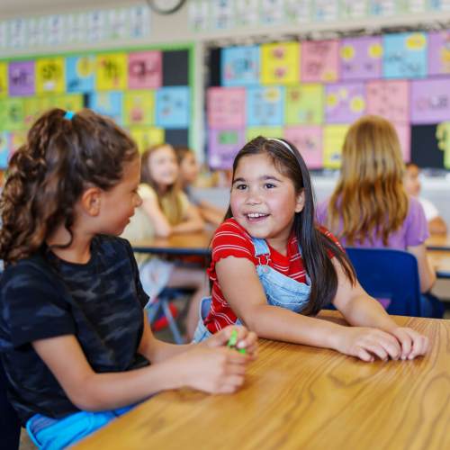 Kids in a school at Smallwood Gardens in Waldorf, Maryland