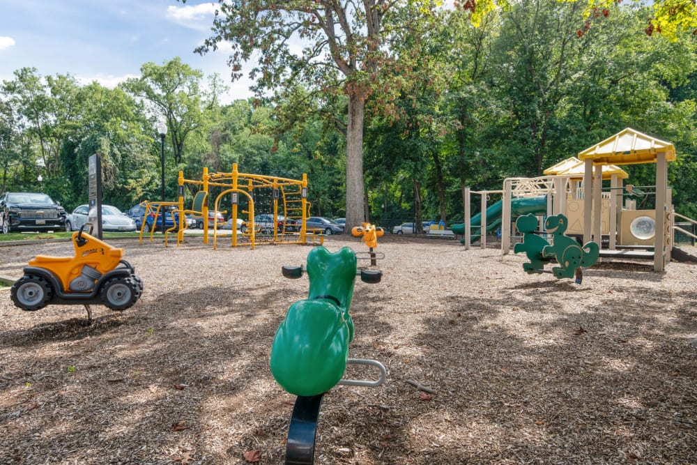 Large playground area at Columbia Pointe in Columbia, Maryland
