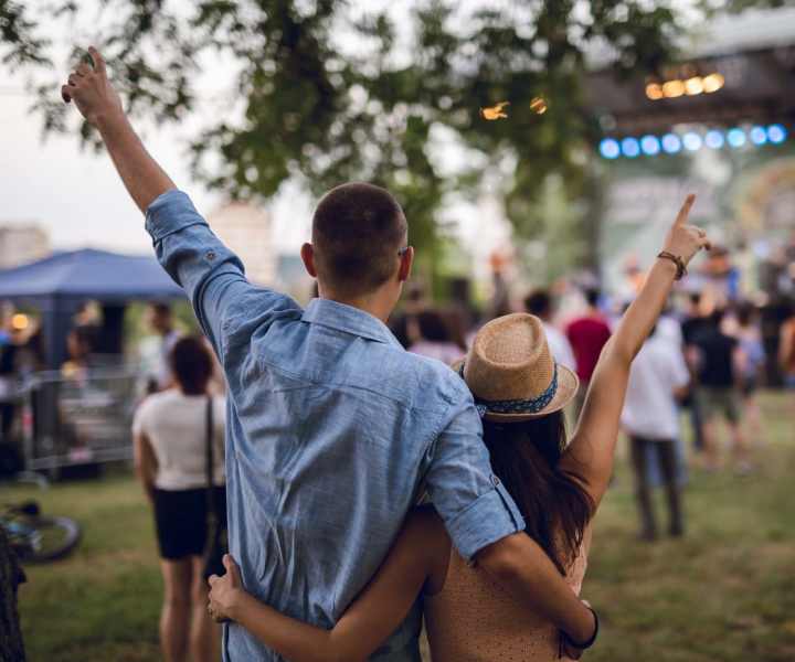 Couple enjoying in the concert at Ocean View Living in Norfolk, Virginia