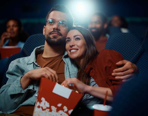 Residents enjoying movie nearby South City Apartments in Summerville, South Carolina