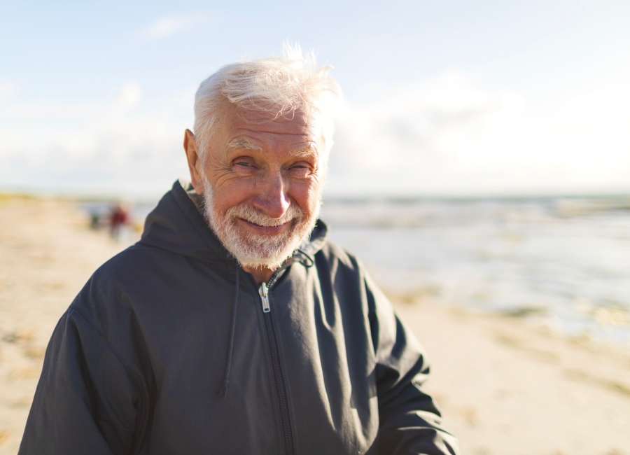 Happy resident at Hilltop Senior in Irvington, New Jersey