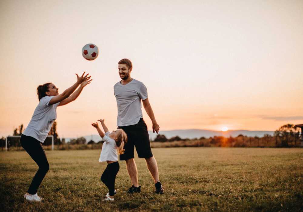 Residents playing with their kid in a park near Walnut Springs in Seguin, Texas