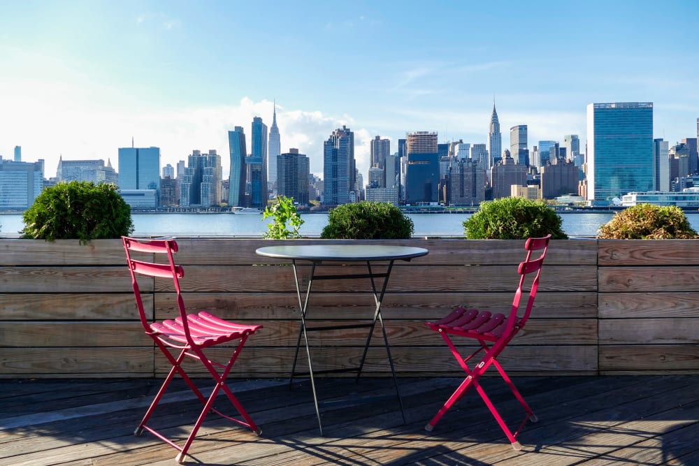 Incredible rooftop eating area at The Maximilian in Queens, New York