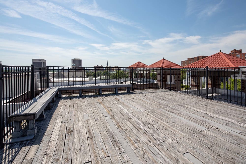 Amazing city views from the rooftop deck at Katherine Courts in Macon, Georgia