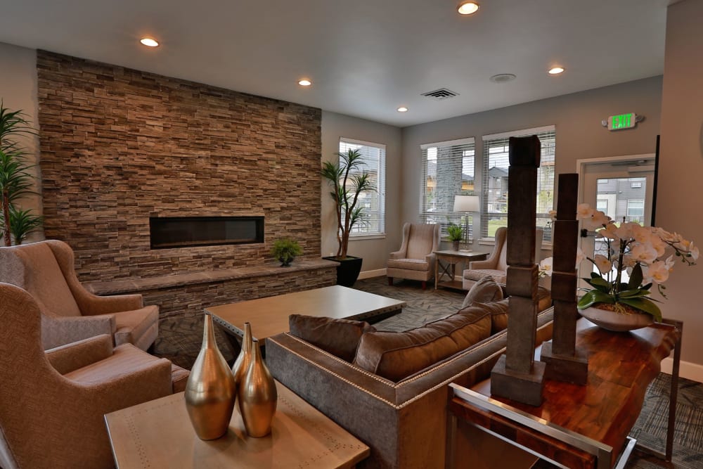 Community lounge area for residents at The Fairway Apartments in Salem, Oregon
