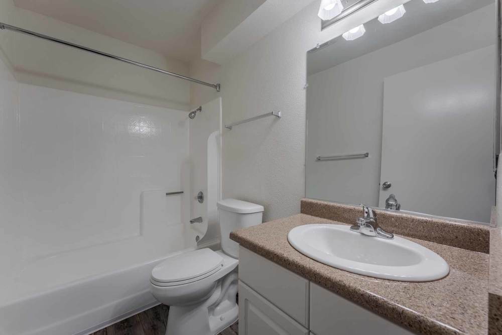 A bathroom at Beech St. Knolls in San Diego, California