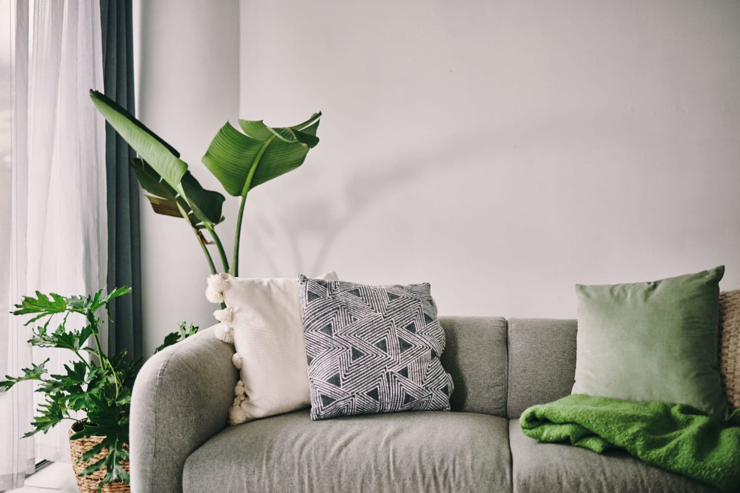 Comfortable living room at Del Corazon Apartments in Santa Rosa, California