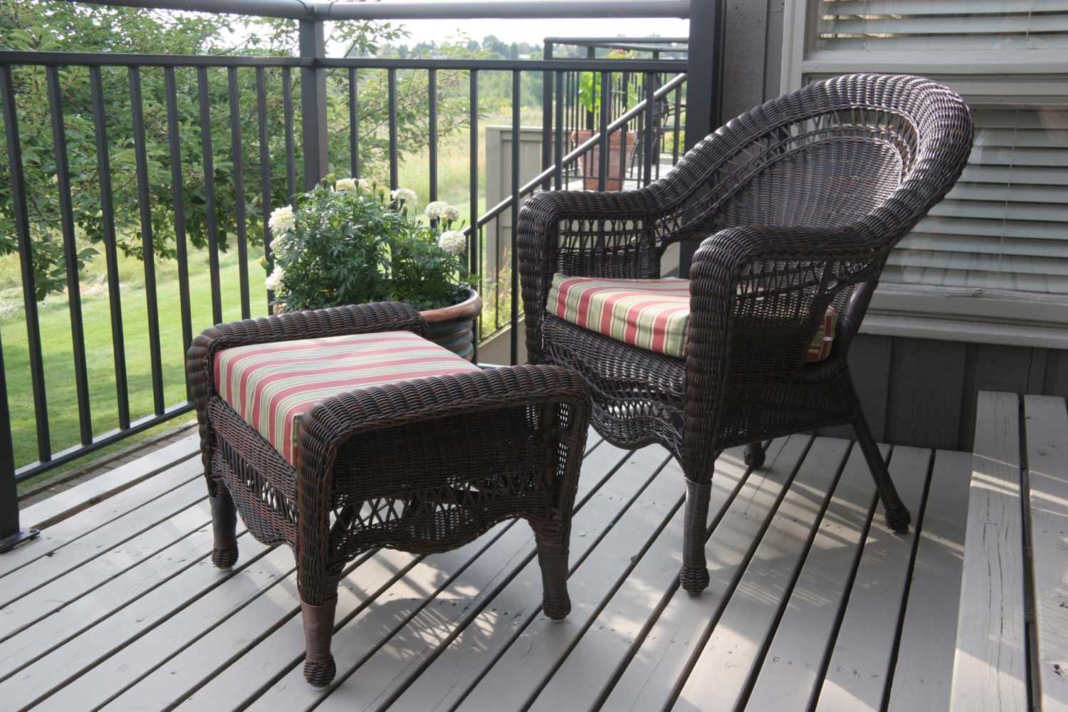 Private balcony in apartment at Grayling Pines Apartments in Grayling, Michigan