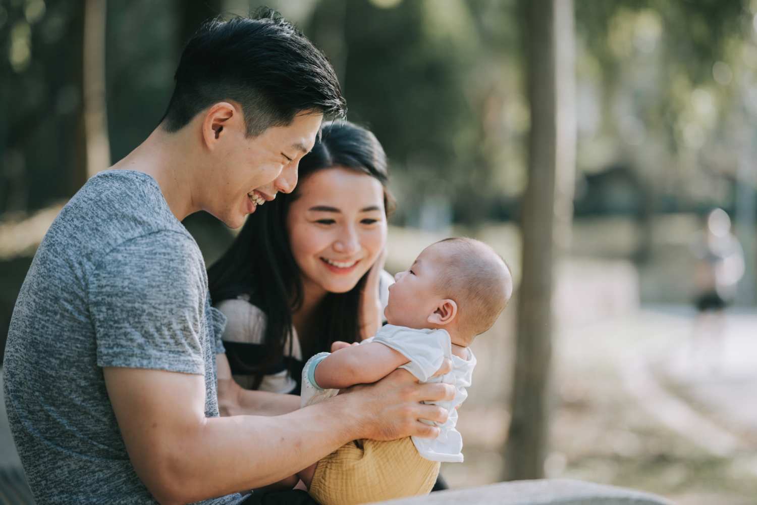 Happy resident family at Carolina Avenue in New Bern, North Carolina 