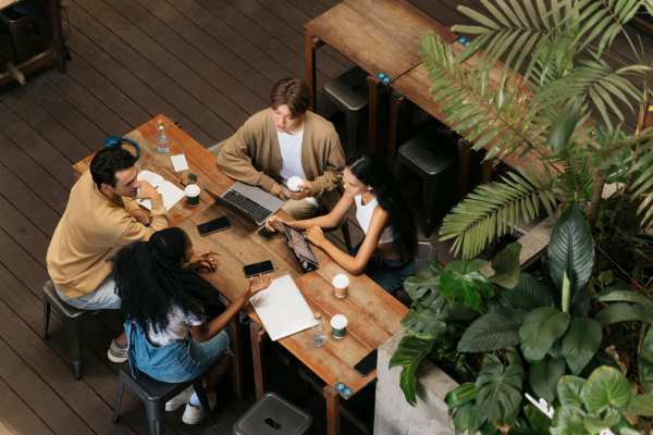 Group of students studying in an educational institution near The Lofts At West 7th in Fort Worth,Texas