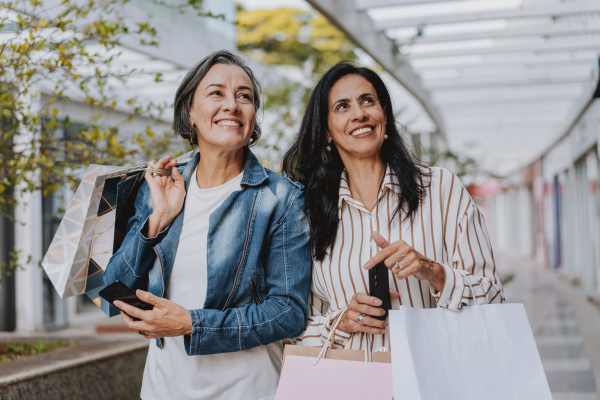 Residents shopping at a downtown boutique near Pritchard Park Place in Racine, Wisconsin