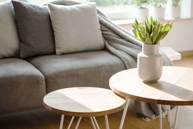 Sofa and coffee tables at  Windfern Meadows in Houston, Texas