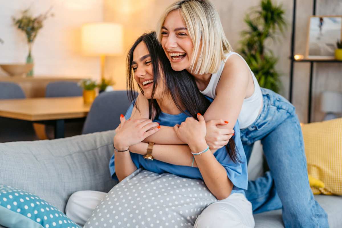  Friends smiling for a photo at Snowden Creek in Eldersburg, Maryland    