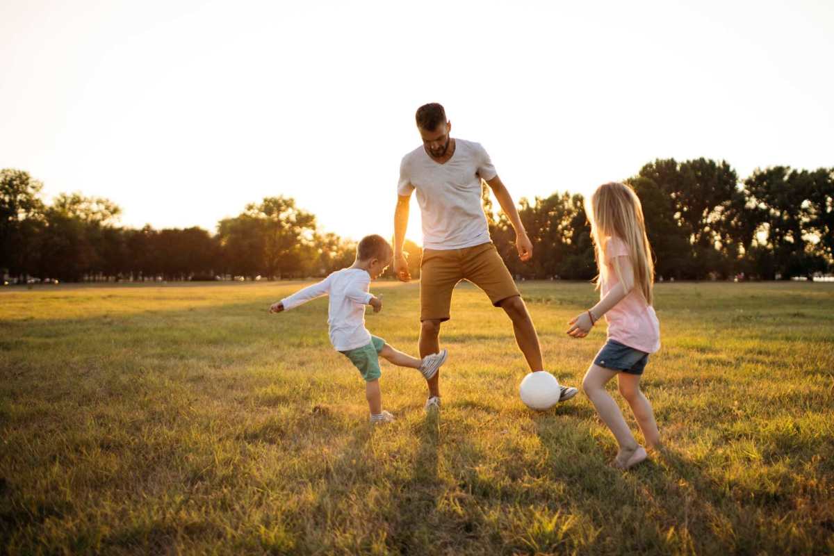  Resident with kids playing near Carson Landing in Center Point, Alabama