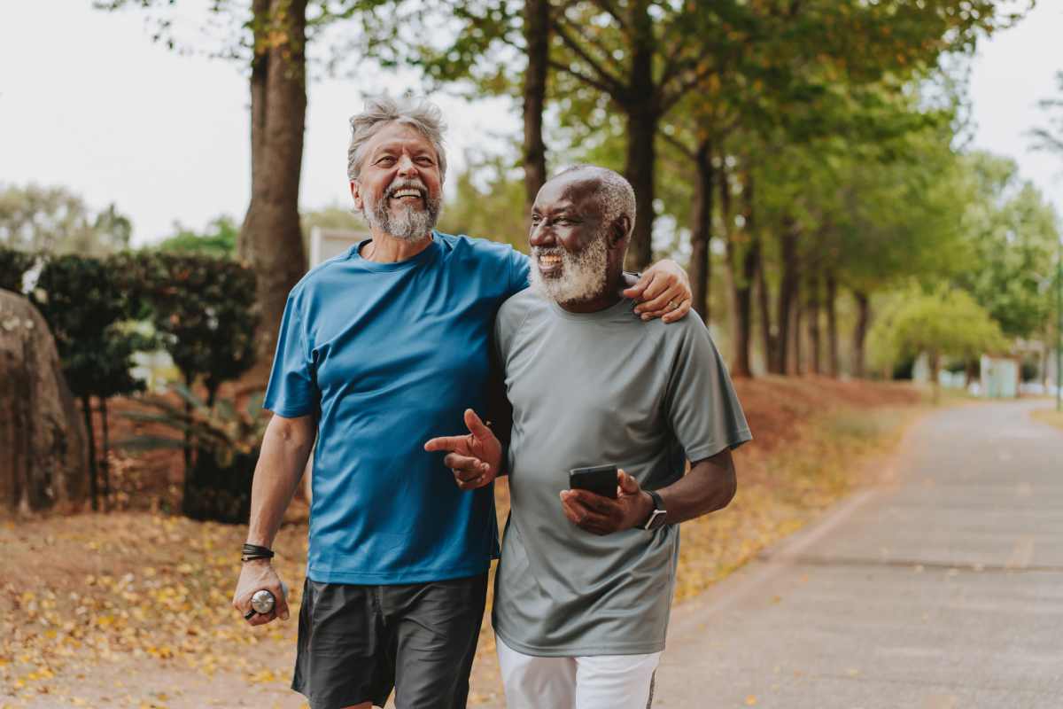 Residents on a walk near Ashton on the Green in El Reno, Oklahoma