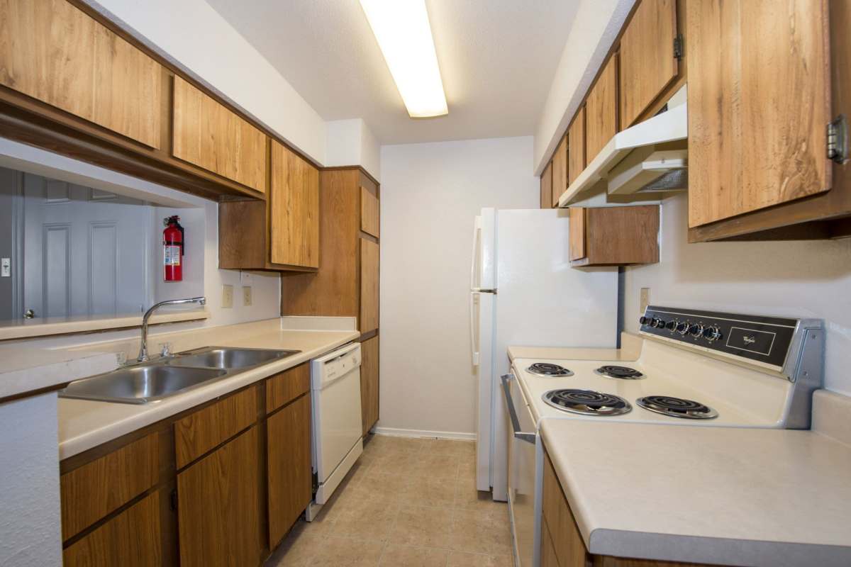 Modern kitchen at Whispering Creek Villas, San Antonio, Texas