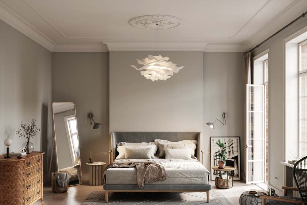 A luxurious bedroom with a comfy bed at Davis Pointe in Sumter, South Carolina