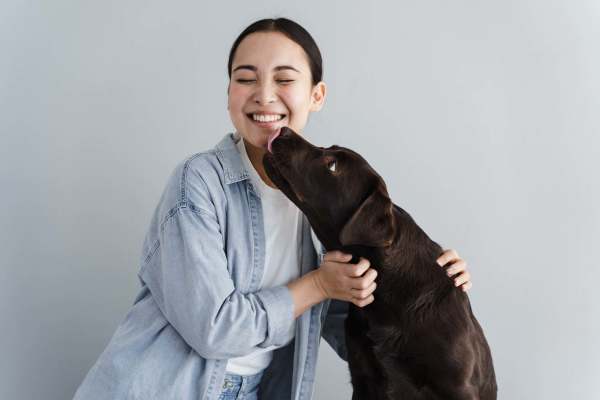 Happy resident and her puppy at Willow Creek Villas in Sparks, Nevada