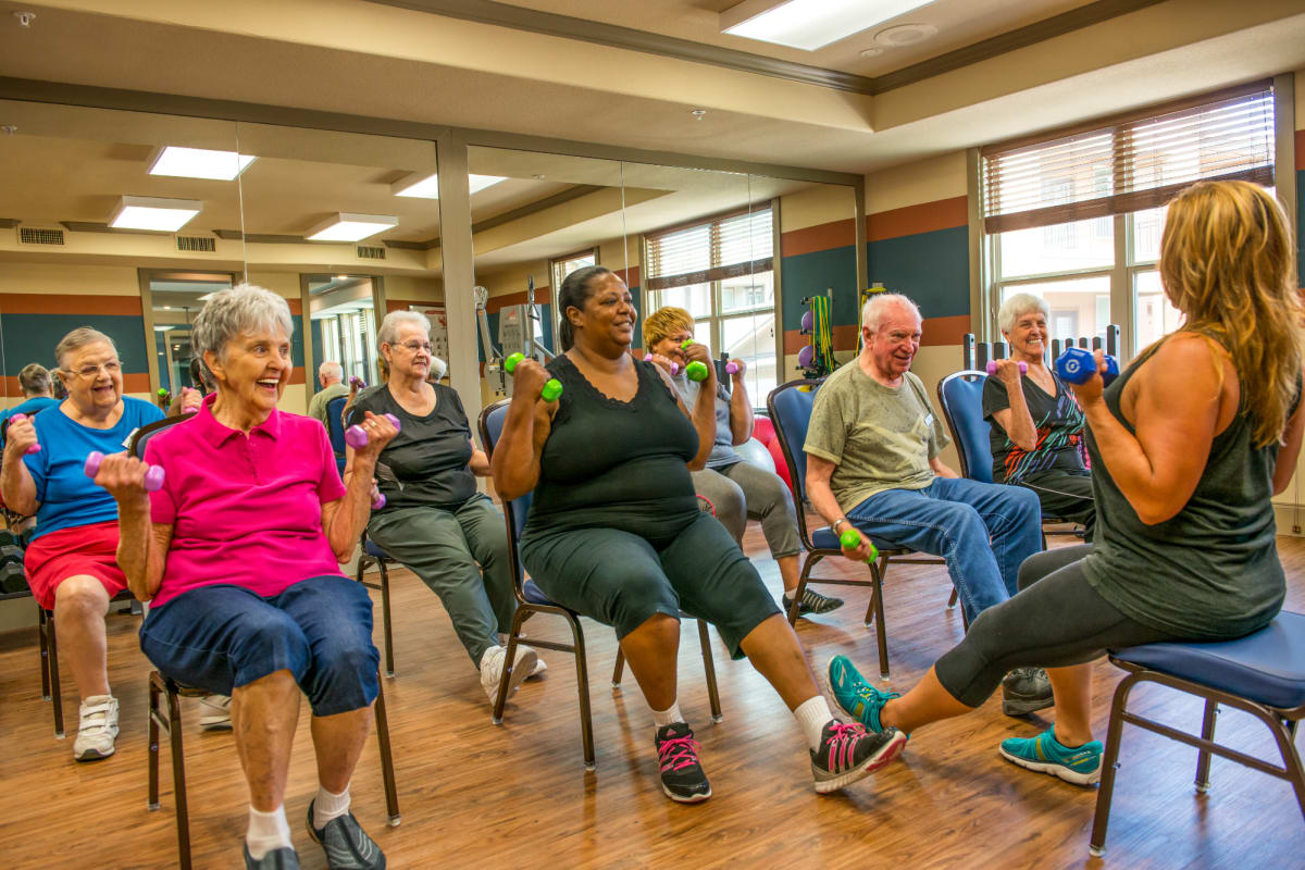 Fitness activities at Landing at Watermere Woodland Lakes in Conroe, Texas