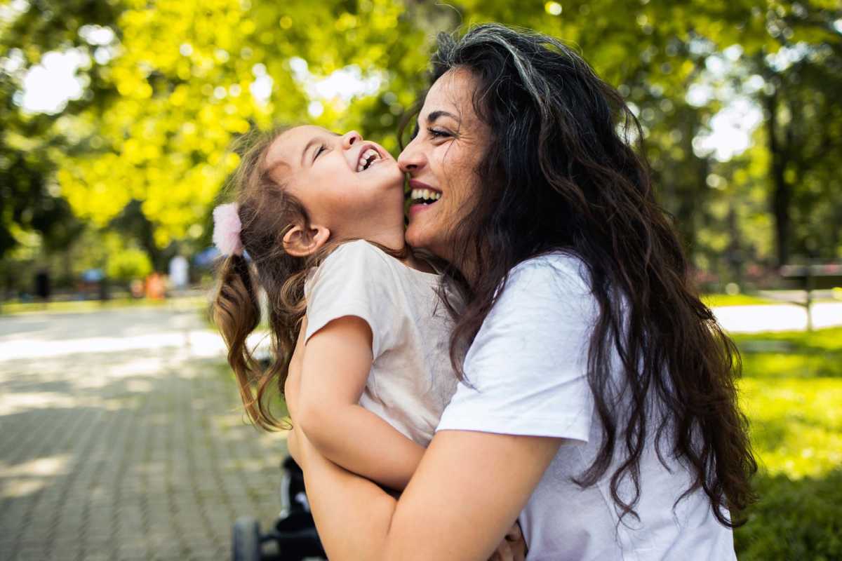 Residents with her kid in park near Carson Landing in Center Point, Alabama